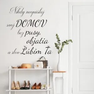 INSPIO Autocolant pentru perete: Nu pleca niciodată de acasă fără un sărut