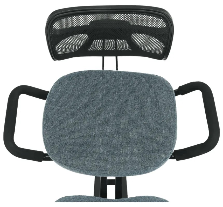 Scaun de ingenunchiere, gri/negru, RUFUS TEXTIL