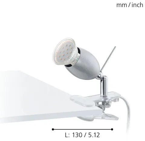 Lampă LED cu clemă Eglo 93119 LED BANNY 1 1xGU10/3W/230V