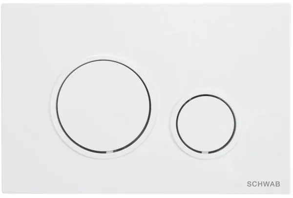 Set rezervor incastrat si cadru, Schwab Duplo WC 199, cu clapeta alba Vela, T02-2113-0250+P47-0130-0253