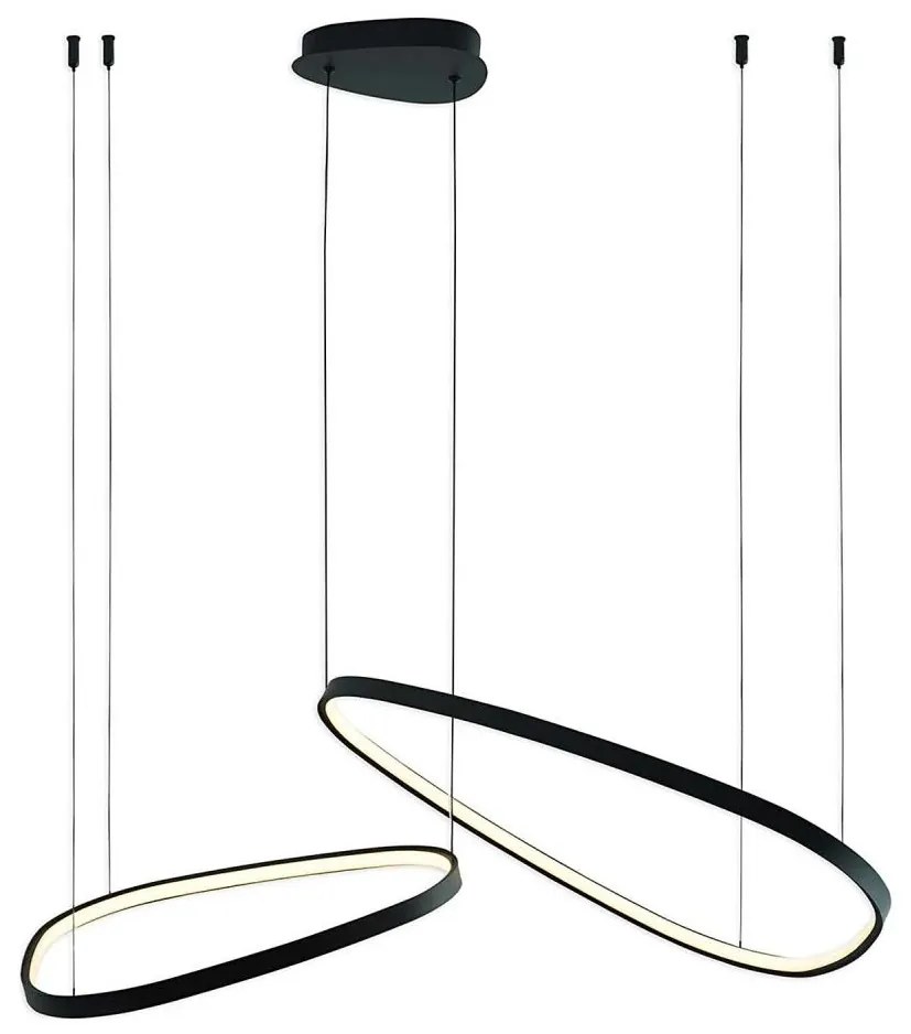 Lustră suspendată cu cablu MICHELLE LED, 48W, 230V, 4000K, neagră