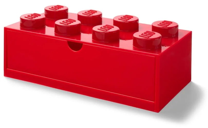 Cutie cu sertar pentru birou LEGO®, 31 x 16 cm, roșu