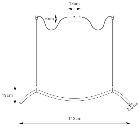 Markslöjd 108873 - Lustră LED MELT, reglabilă pe cablu, 13W, 230V, neagră