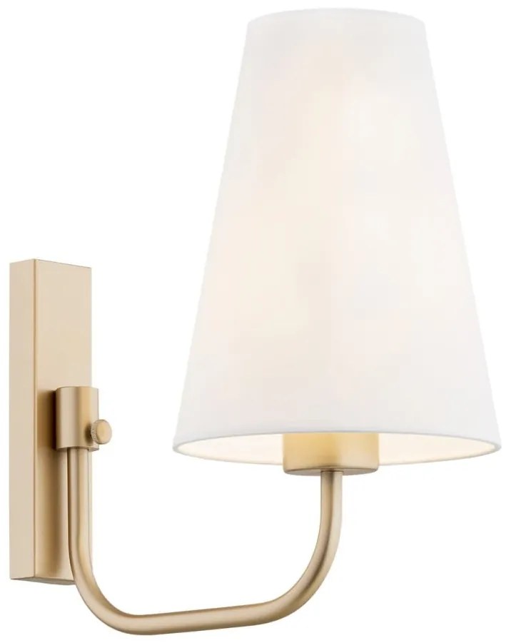 Aplica de perete design modern Safiano auriu, alb
