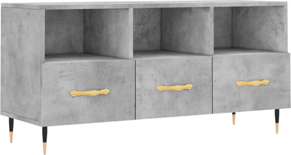 vidaXL Dulap TV, gri beton, 102x36x50 cm, lemn prelucrat