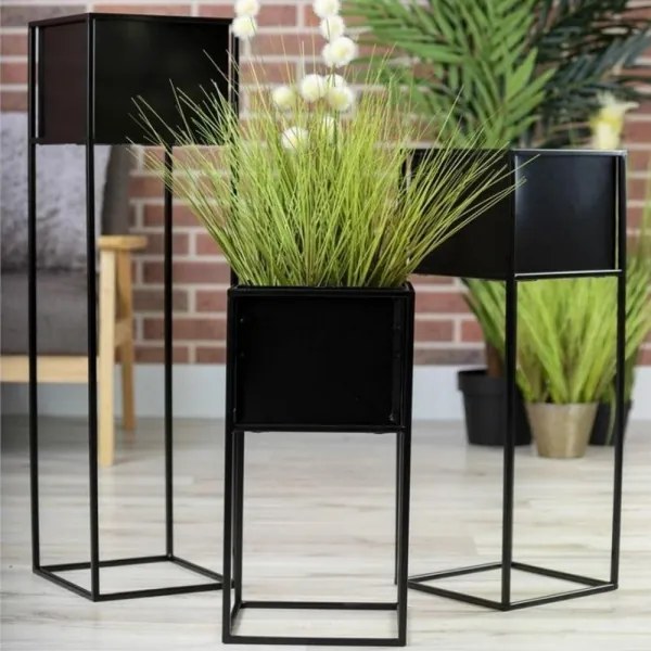 Suport pentru flori 50x24 cm, negru