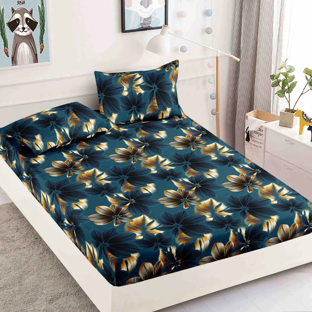 Huse de pat, 3 Piese, Finet cu elastic 180x200