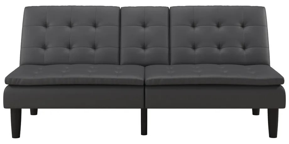 Canapea gri extensibilă cu tapițerie din imitație de piele 191 cm Maine – Støraa