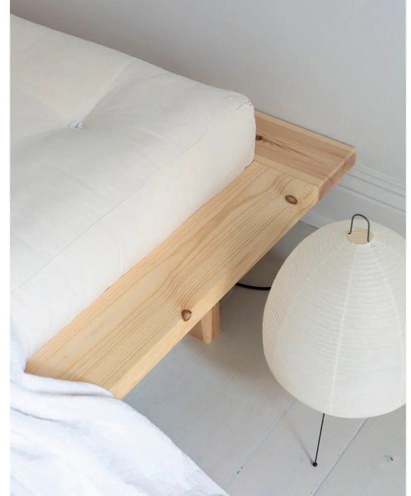 Pat matrimonial din lemn masiv de pin cu somieră 180x200 cm Japan – Karup Design
