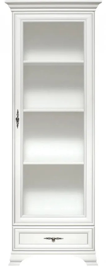 Vitrina Idento, 1 Usa 1 Sertar, H 210 CM, MDF Alb Alpin