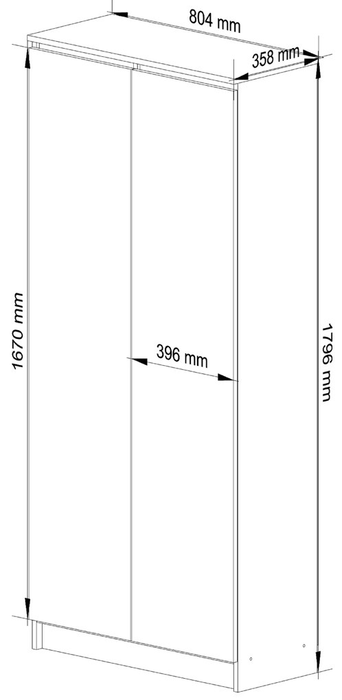 Dulap cu rafturi Rainer II (stejar sonoma). 1068852