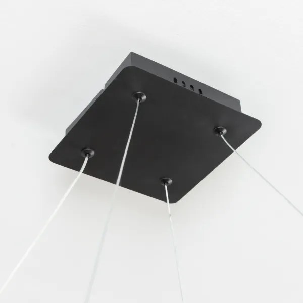 Brilagi - FALCON SLIM Lustră suspendată LED dimabilă pe cablu, 50 W, 230 V, 50 x 50 cm, negru + telecomandă