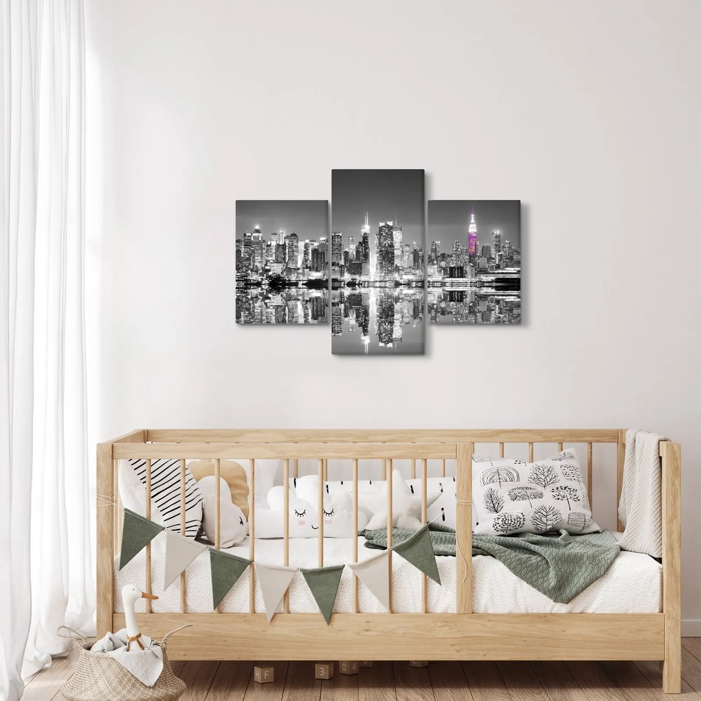 Tablou - New York și zgârie-norii mov (90x60 cm)