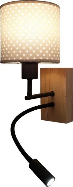 Brilagi - Lampă LED flexibilă BOBO WOOD 1x E27/25W/230V + LED 3W stejar/negru/bej/buline