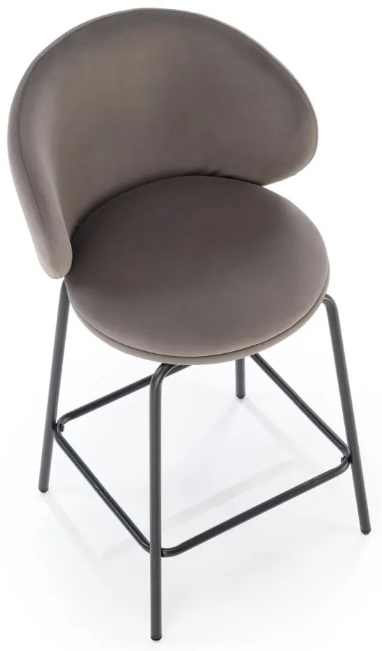 Scaun de bar H121 gri/negru