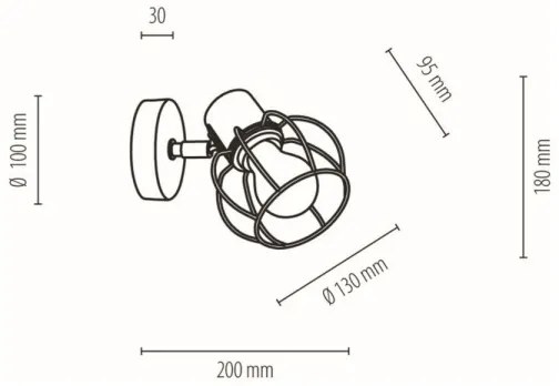 Spot de perete Spot-Light 26114104 PHIPHI 1xE27/60W/230V stejar
