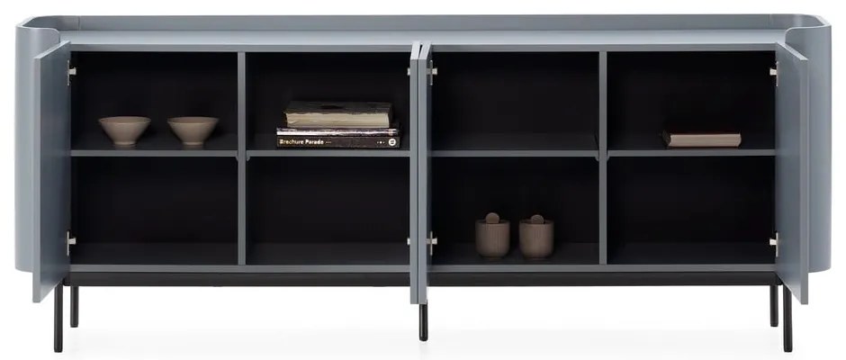 Comodă albastru prăfuit 200x80x40 cm Willa – MOME