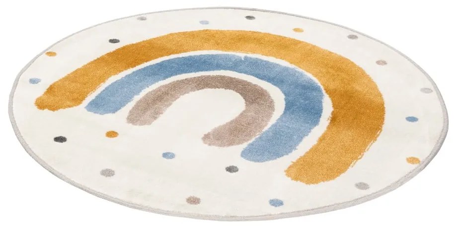 Covor pentru copii galben ocru-fildeș ø120 cm Joyful Gold – FD
