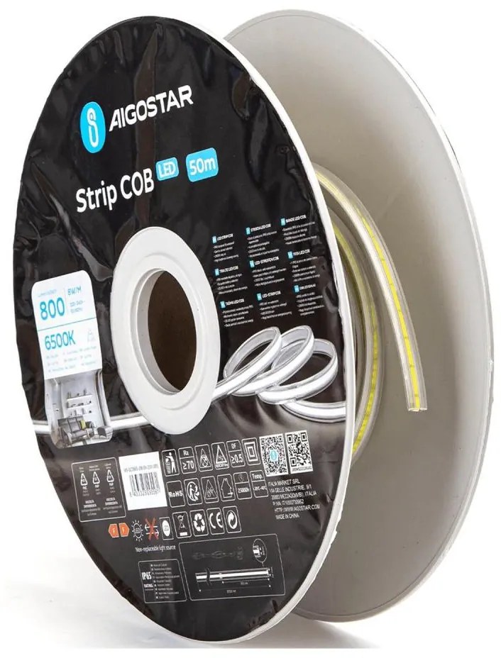 Aigostar - Bandă LED 50 m, 400 W, 230 V, 6500 K, IP65
