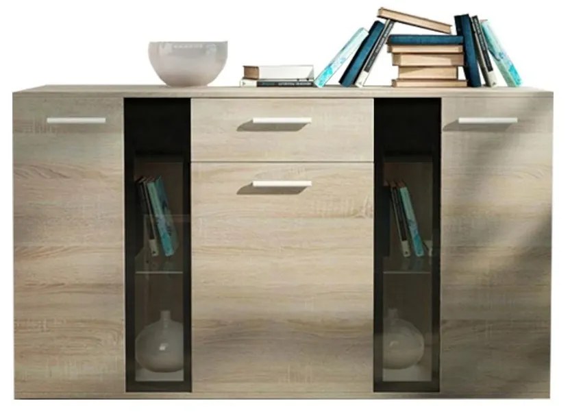 Comodă Fletcher (stejar Lefkas) (iluminat LED). Promo -17%. 1059027