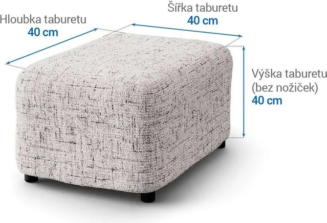 Gaico Huse bielastice VITTORIA smântânii taburet (40 x 40 x 40 cm)