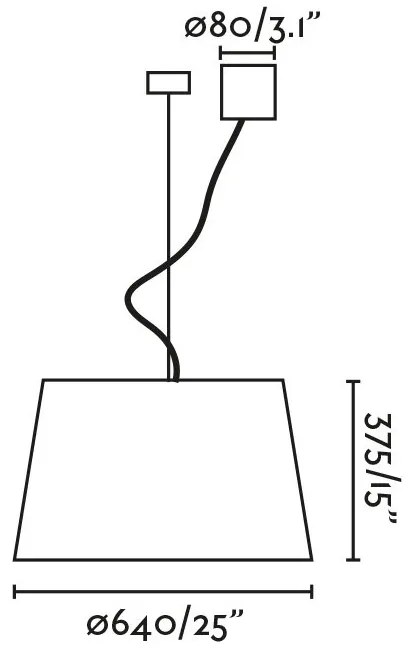 Lustra suspendata abajur tesatura in 64cm WINDSOR