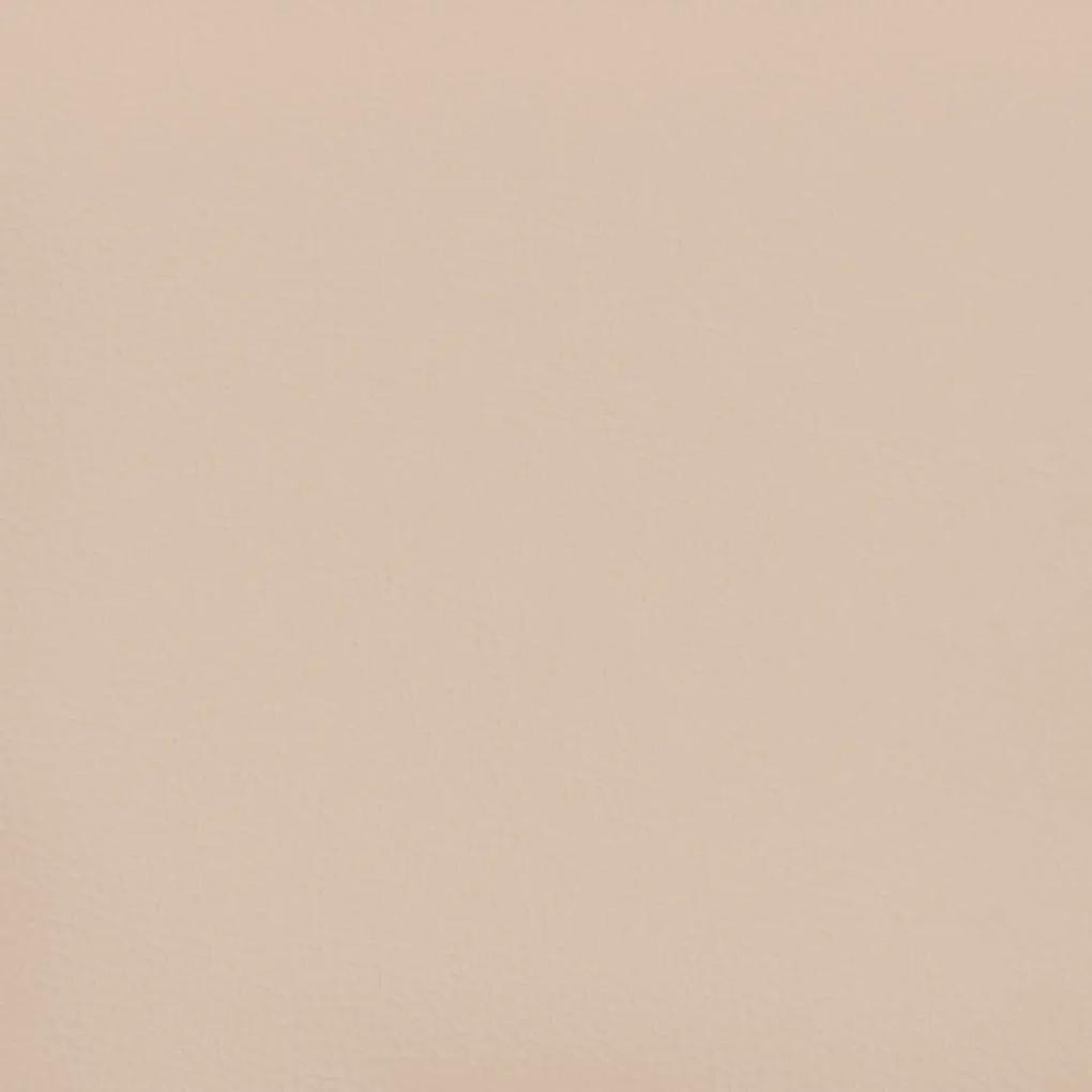 Cadru de pat cu tablie, cappuccino, 140x200 cm, piele ecologica Cappuccino, 140 x 200 cm, Nasturi de tapiterie
