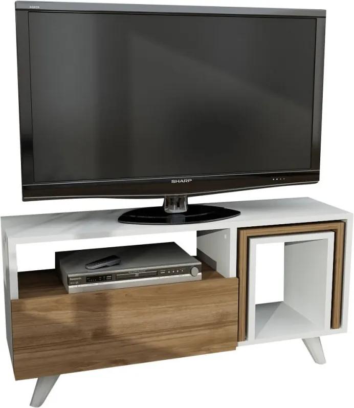 Comodă TV cu aspect de lemn de nuc Furny Home Novellis