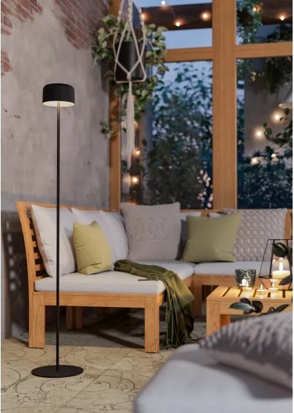 Eglo 901891 - Lampă solară de podea LED ROCCANOVA, LED/2,8W/3,7V, IP44, neagră