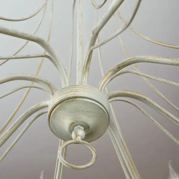 Lustră pe lanț Orion LU 1531/8 VELA 8xE14/40W/230V alb/auriu/patină