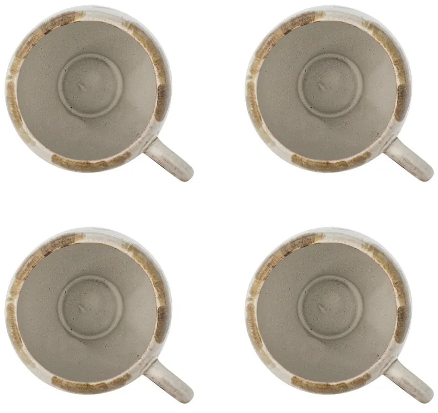 Cești 4 buc. pentru cappuccino din gresie 200 ml Jade – Bloomingville
