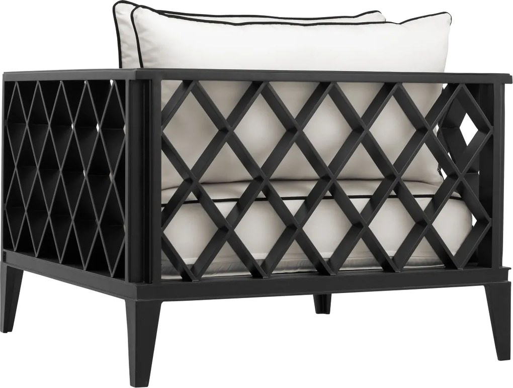 Fotoliu pentru interior si exterior Ocean Club, negru 113621 HZ