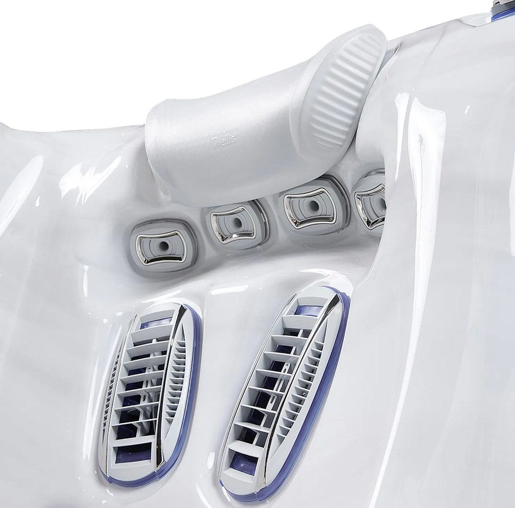 Minipiscina jacuzzi 3 persoane 32 jeturi hidromasaj, WiFi, sistem audio, 160 x 215 cm, Wellis Teide Life Deluxe