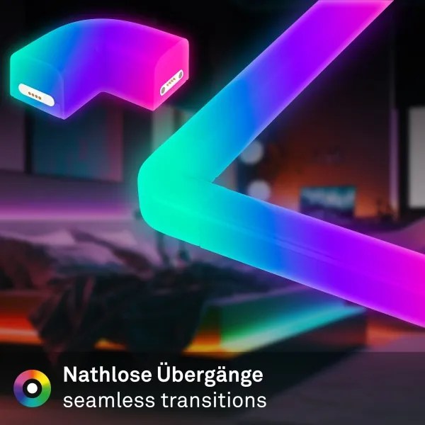 Brilo - Bandă LED RGBIC Smart Wi-Fi 24W 230V Tuya cu telecomandă