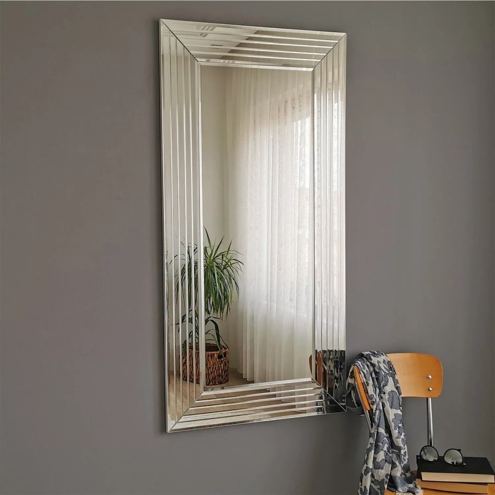 Oglinda A305D, argintiu, 60x100 cm