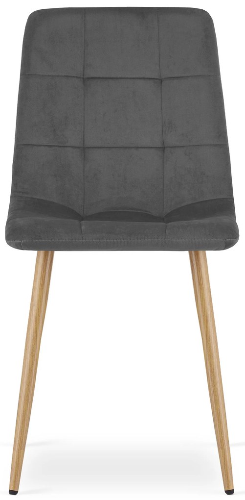 Scaun catifea gri inchis KARA