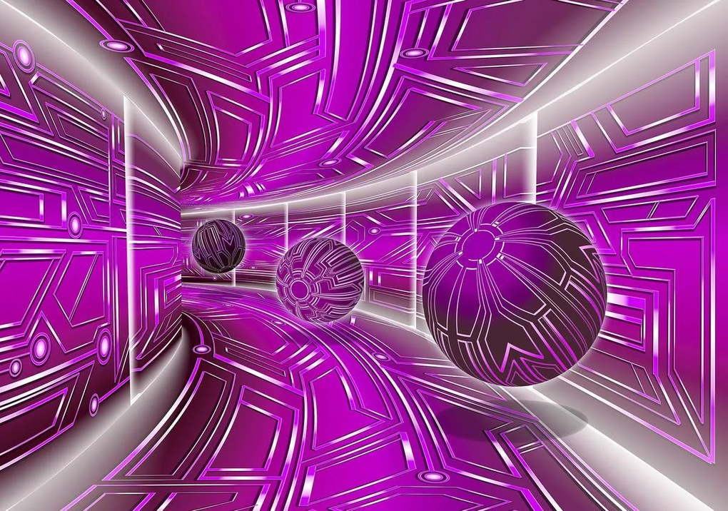 Fototapet - Străduța violetă cu mingi mici (152,5x104 cm), în 8 de alte dimensiuni noi