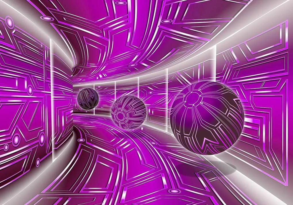 Fototapet - Străduța violetă cu mingi mici (254x184 cm), în 8 de alte dimensiuni noi