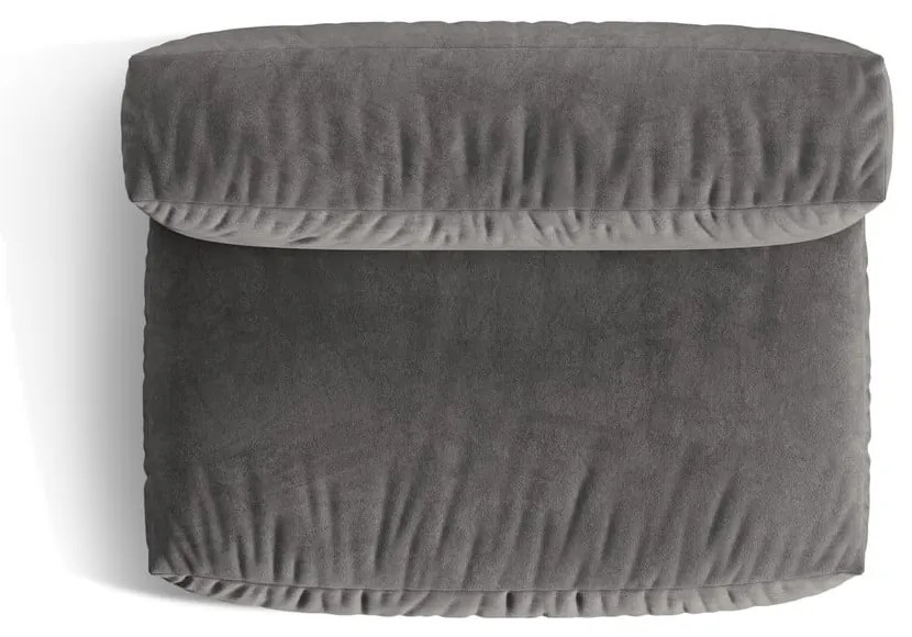 Modul pentru canapea modulară gri cu tapițerie din catifea (de mijloc) Martina – Micadoni