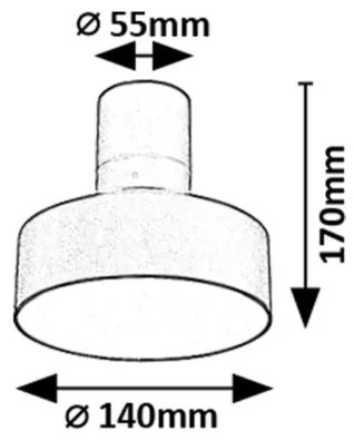 Rabalux 71322 - Plafonieră LED OVIDIA, 16W/230V, 3000K, neagră