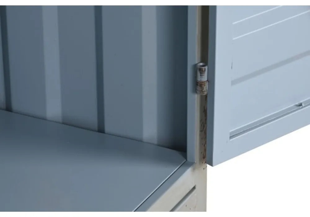 Dulap turcoaz, din metal, stil industrial, Cargo
