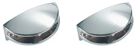 Set 2 suporti pentru polite de sticla, Crom