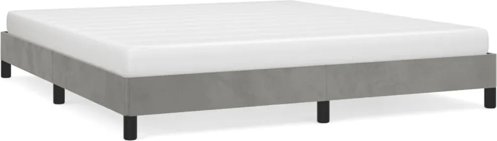vidaXL Cadru de pat fără saltea, gri deschis, 160x200 cm, catifea