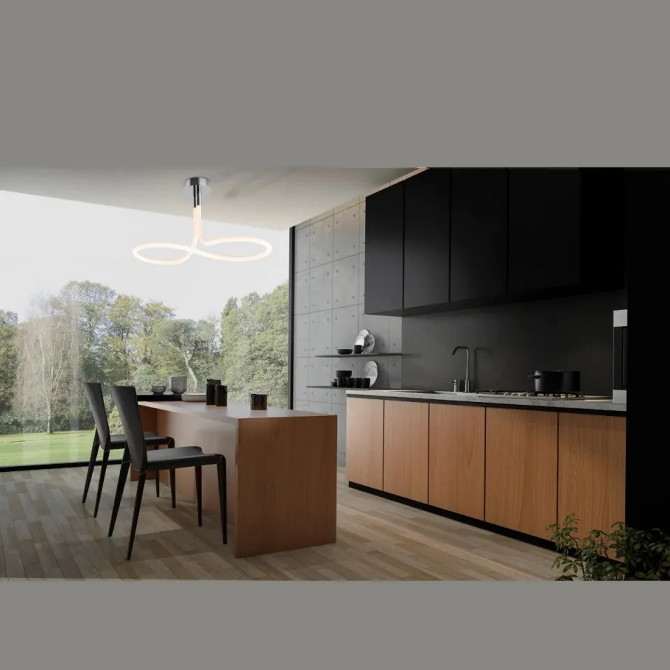 Lustra moderna alba cu led Nur Line M