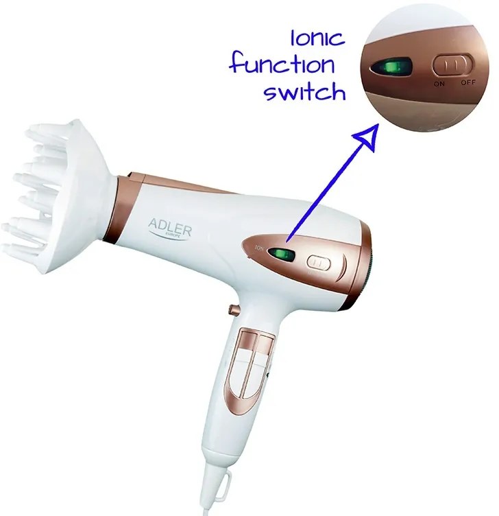 USCATOR PAR IONIZARE 2200W AD 2248 ALB ADLER