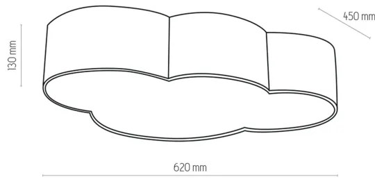 Brilagi - Plafonieră pentru copii NIMBUS 4xE27/15W/230V 46x63 cm, roz