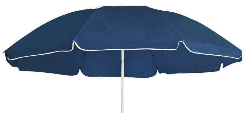 vidaXL Umbrelă de soare de grădină, stâlp din oțel, albastru, 180 cm