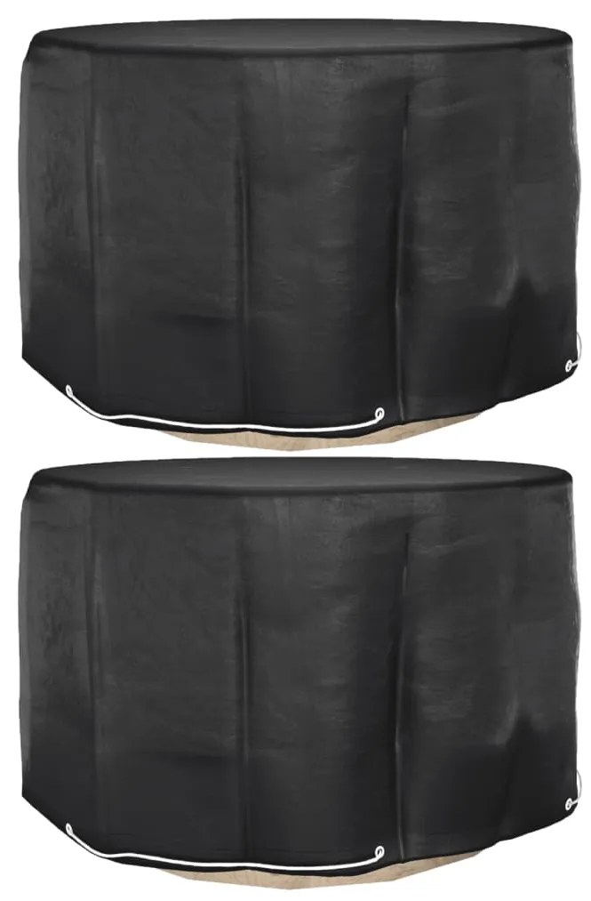 vidaXL Huse mobilier de grădină, 2 buc., 6 ocheți, rotund, Ø125x75 cm