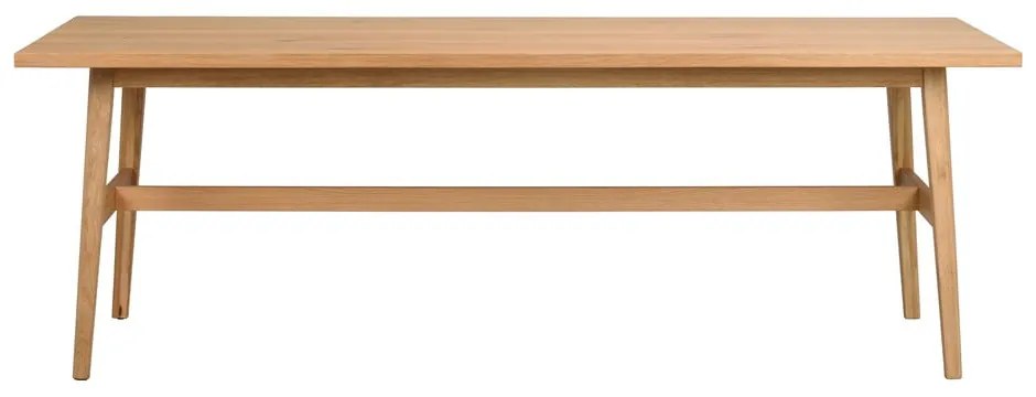 Masă de dining natural cu aspect de lemn de stejar 100x220 cm Plainfield – Rowico
