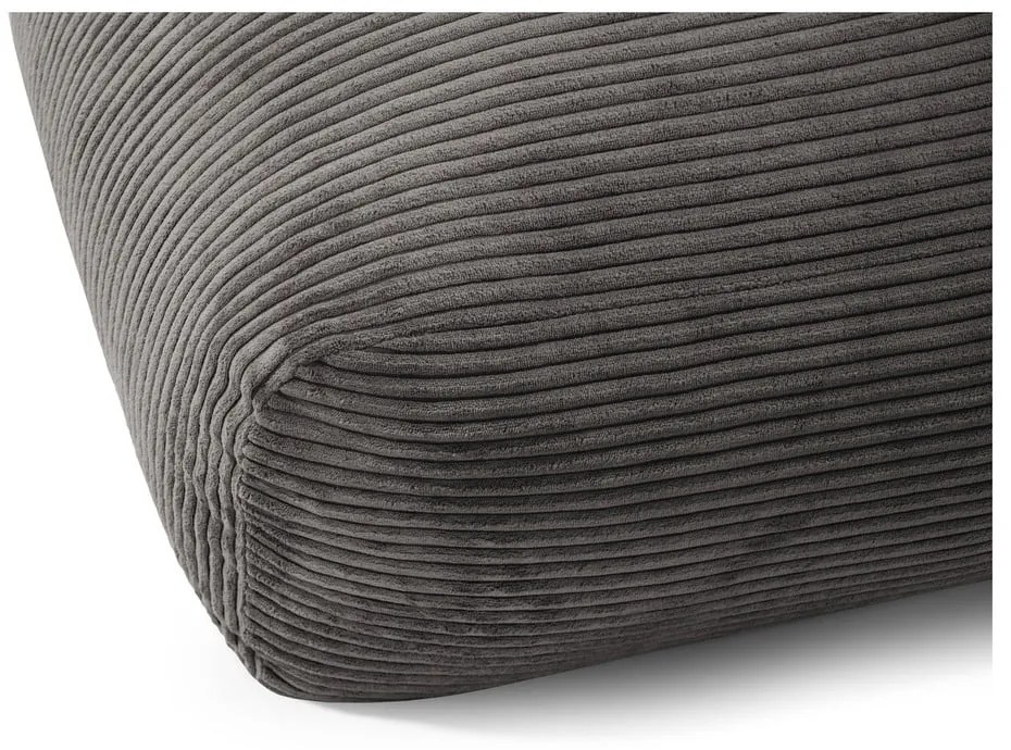 Fotoliu puf pentru copii verde cu tapițerie din catifea reiată Snug 80 Dragon – SLOWDOWN